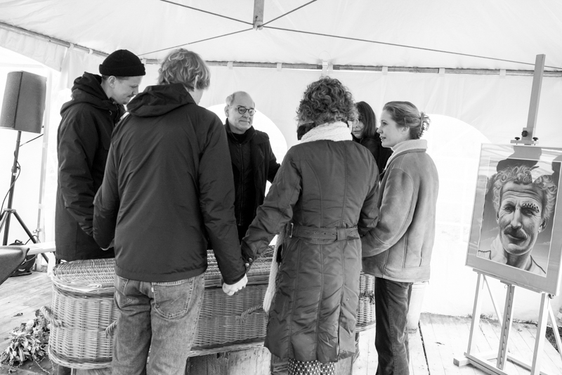 Afscheid van Jan op de moestuin