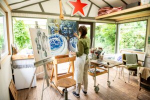 kunstenaar tuinhuis portret fotografie schilderen
