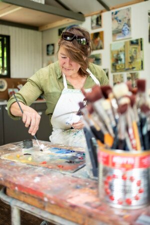kunstenaar tuinhuis portret fotografie schilderen atelier